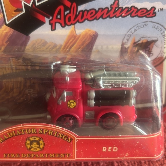 Disney Cars Mini Adventures Radiator Springs Fire Dept. Guido & Red Car - Picture 2 of 4
